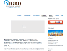 Tablet Screenshot of nigroinsuranceagency.com